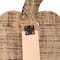 10.5" Small White Wooden Fall Harvest Pumpkin with Stem